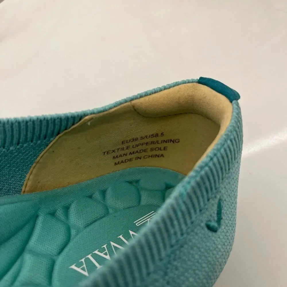 VIVAIA Knit Ballet Flats- Turquoise/Aqua Lightweight Comfort Flats EU39 | US 8.5